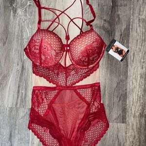 French Affair Lace Teddy Lingerie